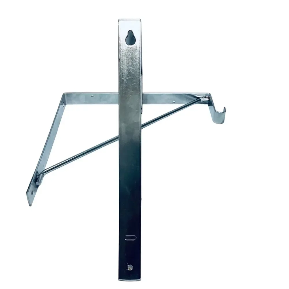 Heavy Duty Steel Fixed Shelf & Rod Support Brackets - set of 2